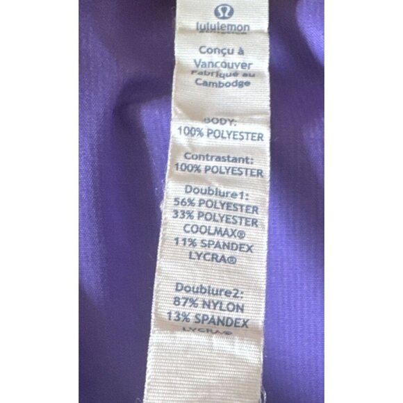 Lululemon Run Speed Squad Short Power Purple/Black SIZE 6, W7407S - Picture 8 of 9